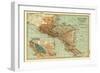 Central America - Panoramic Map-Lantern Press-Framed Art Print