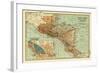 Central America - Panoramic Map-Lantern Press-Framed Art Print