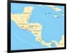 Central America Political Map-Peter Hermes Furian-Framed Art Print