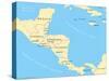 Central America Political Map-Peter Hermes Furian-Stretched Canvas