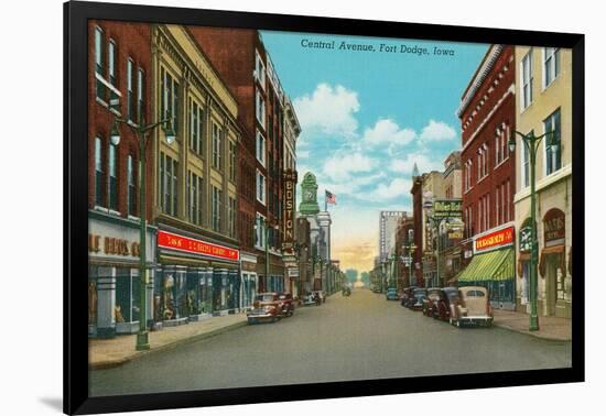 Central Avenue, Fort Dodge, Iowa-null-Framed Art Print