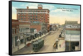 Central Avenue, Great Falls-null-Framed Stretched Canvas