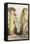 Central avenue of the Great Hall of Columns, Karnak, Egypt, 19th century-David Roberts-Framed Stretched Canvas