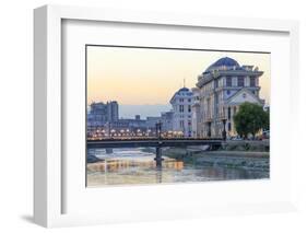 Central Balkan Peninsula, the Macedonia, Skopje, Bridges of the River Vadar-Emily Wilson-Framed Photographic Print