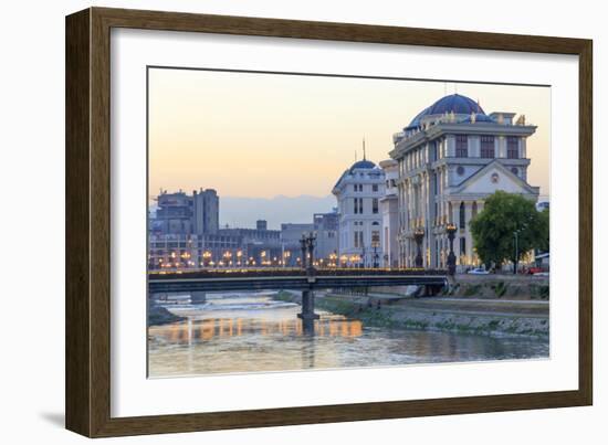 Central Balkan Peninsula, the Macedonia, Skopje, Bridges of the River Vadar-Emily Wilson-Framed Photographic Print