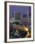 Central Bangkok, Dusk, Thailand-Walter Bibikow-Framed Photographic Print