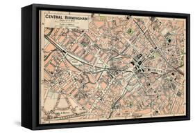 'Central Birmingham', c20th Century-John Bartholomew-Framed Stretched Canvas