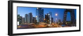 Central Business District and Cctv Building at Dusk, Beijing, China-Peter Adams-Framed Photographic Print