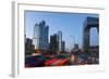 Central Business District and Cctv Building at Dusk, Beijing, China-Peter Adams-Framed Photographic Print