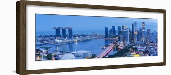 Central Business District and Marina Bay Sands Hotel, Singapore-Jon Arnold-Framed Photographic Print