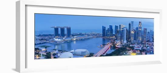 Central Business District and Marina Bay Sands Hotel, Singapore-Jon Arnold-Framed Photographic Print