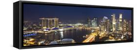 Central Business District and Marina Bay Sands Hotel, Singapore-Jon Arnold-Framed Stretched Canvas