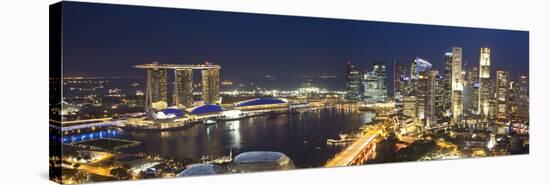 Central Business District and Marina Bay Sands Hotel, Singapore-Jon Arnold-Stretched Canvas
