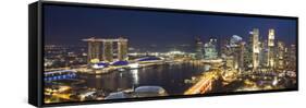 Central Business District and Marina Bay Sands Hotel, Singapore-Jon Arnold-Framed Stretched Canvas