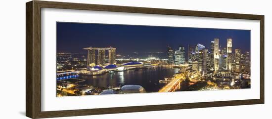 Central Business District and Marina Bay Sands Hotel, Singapore-Jon Arnold-Framed Photographic Print