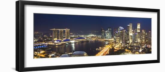 Central Business District and Marina Bay Sands Hotel, Singapore-Jon Arnold-Framed Photographic Print