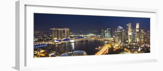 Central Business District and Marina Bay Sands Hotel, Singapore-Jon Arnold-Framed Photographic Print