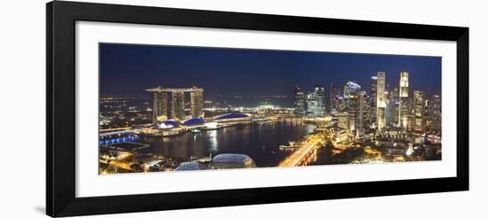 Central Business District and Marina Bay Sands Hotel, Singapore-Jon Arnold-Framed Photographic Print