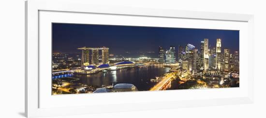 Central Business District and Marina Bay Sands Hotel, Singapore-Jon Arnold-Framed Photographic Print