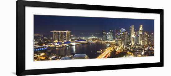 Central Business District and Marina Bay Sands Hotel, Singapore-Jon Arnold-Framed Photographic Print