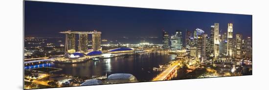 Central Business District and Marina Bay Sands Hotel, Singapore-Jon Arnold-Mounted Photographic Print