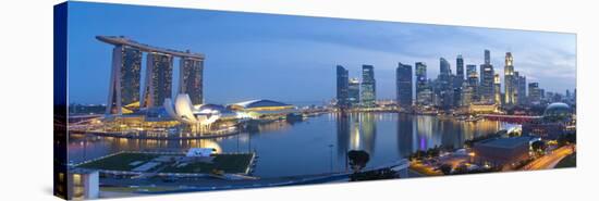 Central Business District and Marina Bay Sands Hotel, Singapore-Jon Arnold-Stretched Canvas