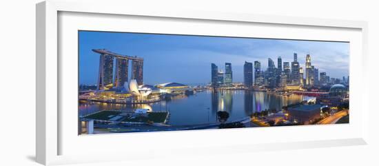 Central Business District and Marina Bay Sands Hotel, Singapore-Jon Arnold-Framed Photographic Print