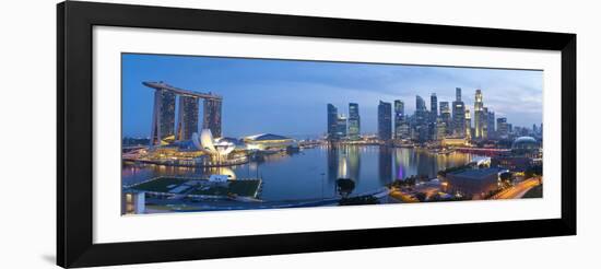 Central Business District and Marina Bay Sands Hotel, Singapore-Jon Arnold-Framed Photographic Print