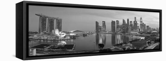 Central Business District and Marina Bay Sands Hotel, Singapore-Jon Arnold-Framed Stretched Canvas