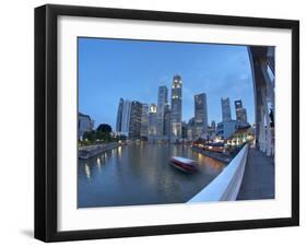 Central Business District, Boat Quay, Singapore-Jon Arnold-Framed Photographic Print