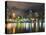 Central Business District City Skyline at Night Taken from Southbank of Brisbane, Australia-Matthew Williams-Ellis-Stretched Canvas