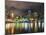 Central Business District City Skyline at Night Taken from Southbank of Brisbane, Australia-Matthew Williams-Ellis-Mounted Photographic Print