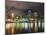 Central Business District City Skyline at Night Taken from Southbank of Brisbane, Australia-Matthew Williams-Ellis-Mounted Photographic Print