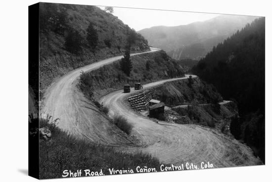 Central City, Colorado - Shelf Road in Virginia Canyon-Lantern Press-Stretched Canvas