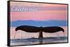 Central Coast California - Humpback Fluke and Sunset-Lantern Press-Framed Stretched Canvas