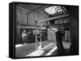 Central Control Area of the Dolomite Plant, Steetley, Nottinghamshire, 1963-Michael Walters-Framed Stretched Canvas
