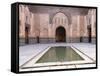 Central Courtyard and Pool, Medersa Ali Ben Youssef, Medina, Marrakesh, Morocco-Stephen Studd-Framed Stretched Canvas