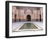 Central Courtyard and Pool, Medersa Ali Ben Youssef, Medina, Marrakesh, Morocco-Stephen Studd-Framed Photographic Print