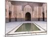 Central Courtyard and Pool, Medersa Ali Ben Youssef, Medina, Marrakesh, Morocco-Stephen Studd-Mounted Photographic Print