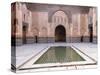 Central Courtyard and Pool, Medersa Ali Ben Youssef, Medina, Marrakesh, Morocco-Stephen Studd-Stretched Canvas