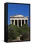 Central Greece, Athens, Ancient Agora, Temple of Hephaestus-Walter Bibikow-Framed Stretched Canvas