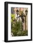 Central Greece, Delphi, Streetlight-Walter Bibikow-Framed Photographic Print