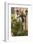 Central Greece, Delphi, Streetlight-Walter Bibikow-Framed Photographic Print