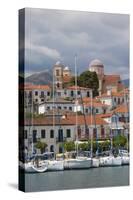 Central Greece, Galaxidi, View of Town and Harbor-Walter Bibikow-Stretched Canvas