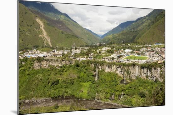 Central highlands, town of Banos, built on a lava terrace, Ecuador, South America-Tony Waltham-Mounted Photographic Print