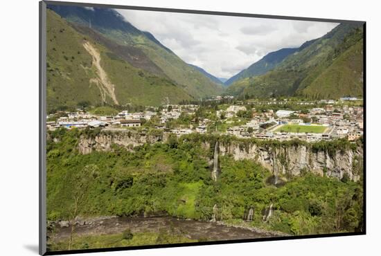 Central highlands, town of Banos, built on a lava terrace, Ecuador, South America-Tony Waltham-Mounted Photographic Print