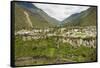 Central highlands, town of Banos, built on a lava terrace, Ecuador, South America-Tony Waltham-Framed Stretched Canvas