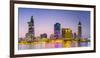 Central Ho Chi Minh City (Saigon) skyline and Saigon River at dusk, Vietnam-Jason Langley-Framed Photographic Print