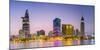 Central Ho Chi Minh City (Saigon) skyline and Saigon River at dusk, Vietnam-Jason Langley-Mounted Photographic Print