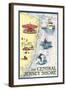 Central Jersey Shore - Nautical Chart #2-Lantern Press-Framed Art Print